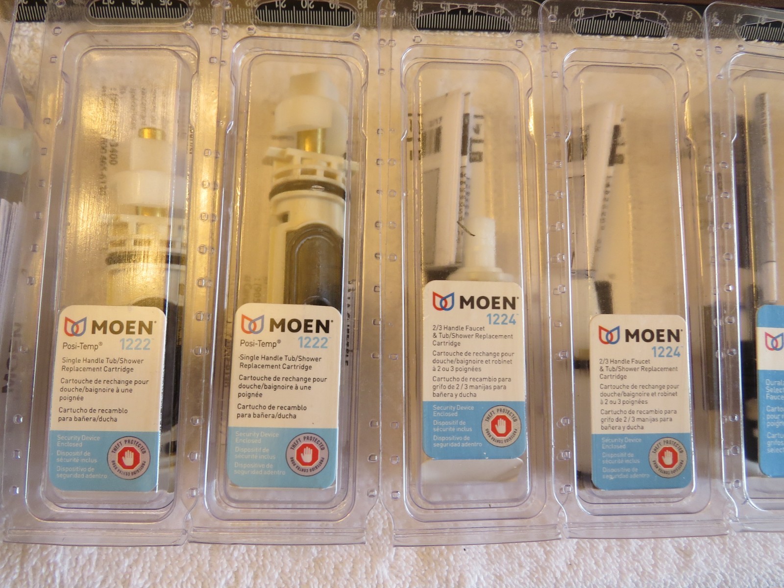 BRAND NEW MOEN CARTRIDGE LOT (15)PCS. 1212, 1213, 1222, 1224, 1234, 1255 & T161