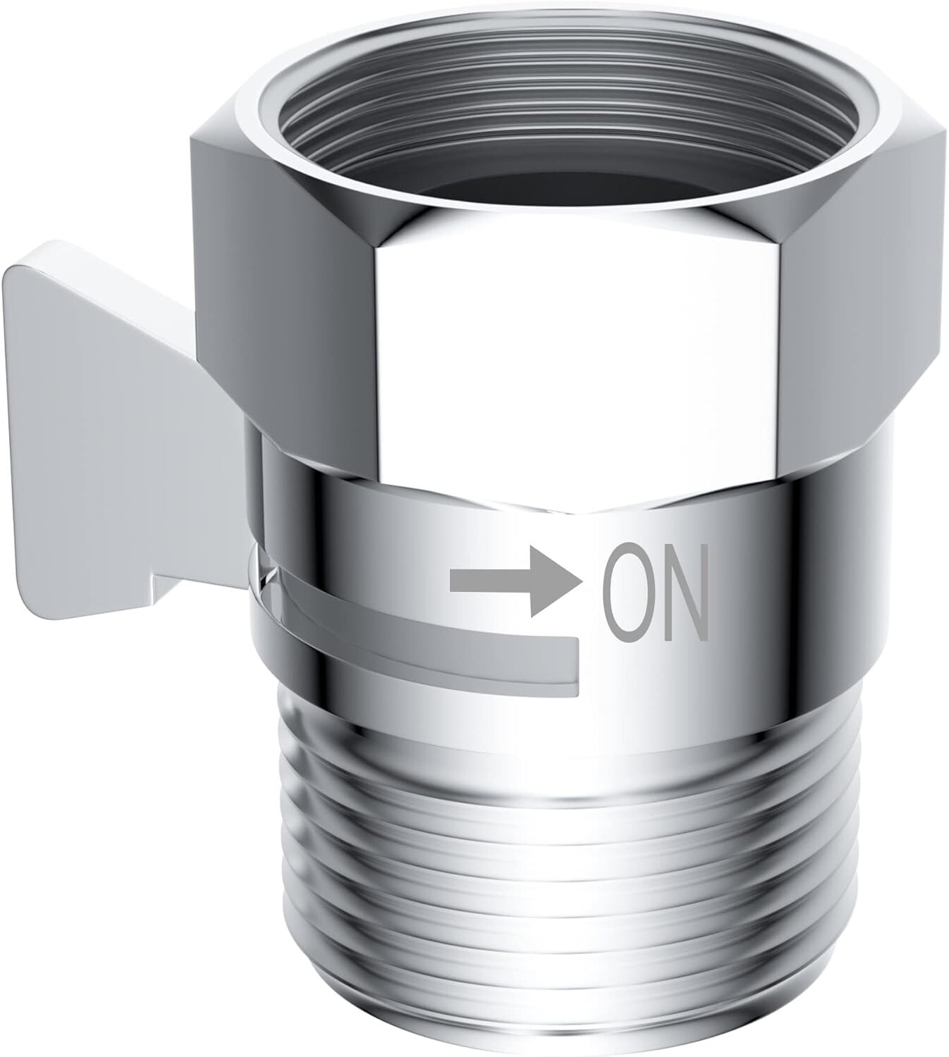 Hibbent All Metal 1 Pack Shower Head Flow Control Valve, G1/2 Brass Shut-off
