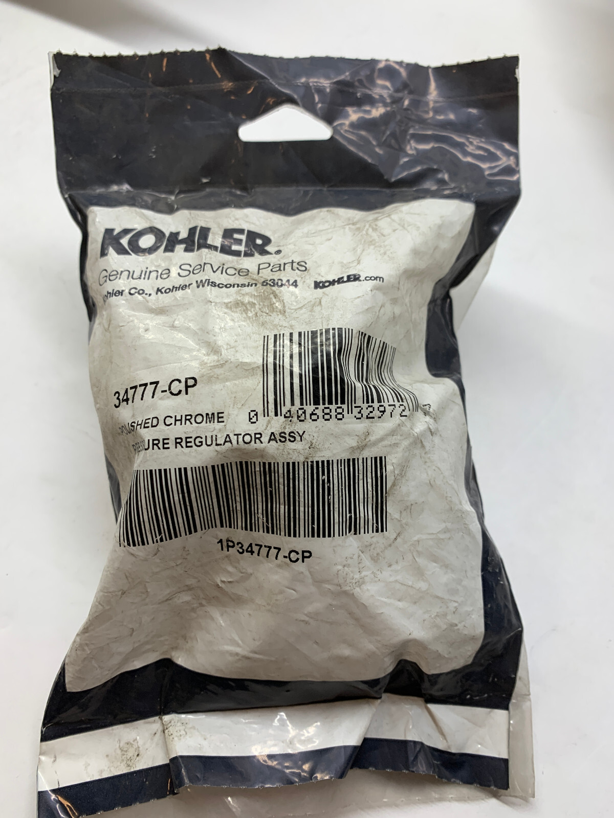 New Kohler Pressure Regulator Assembly – 34777-CP – Polished Chrome