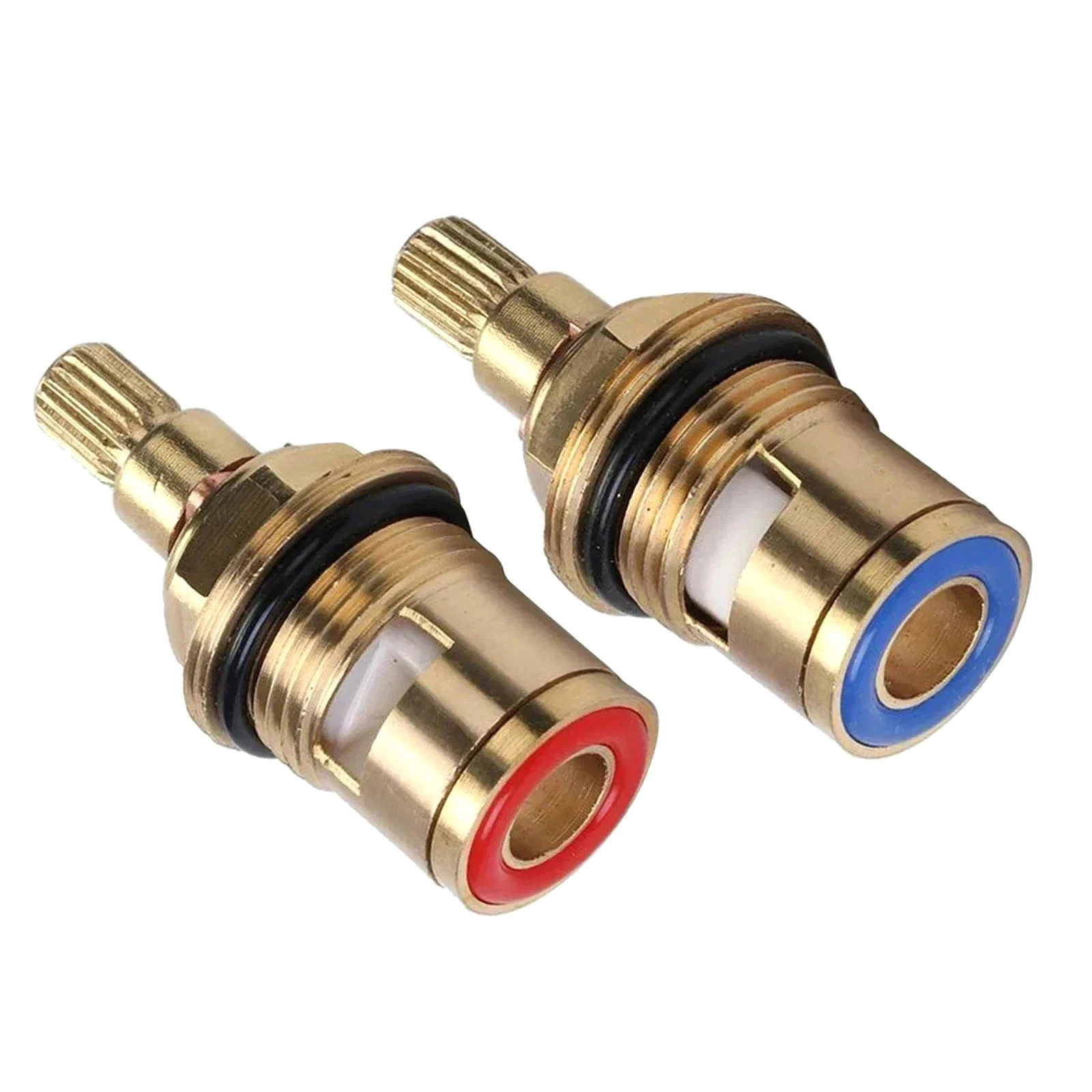 Brass Ceramic Stem Disc Cartridge Faucet Valve Replacement Quarter Turn 1/2″ for