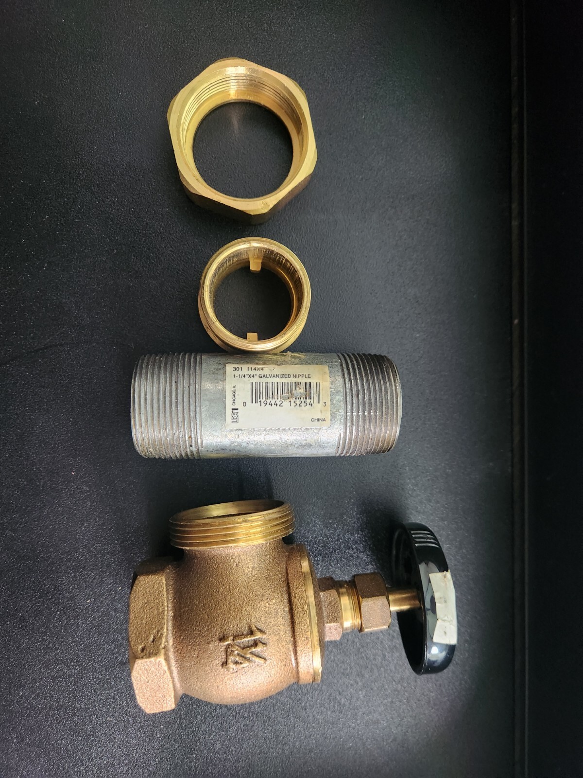 1 1/4″ Brass Steam or Water Angle Radiator Valve