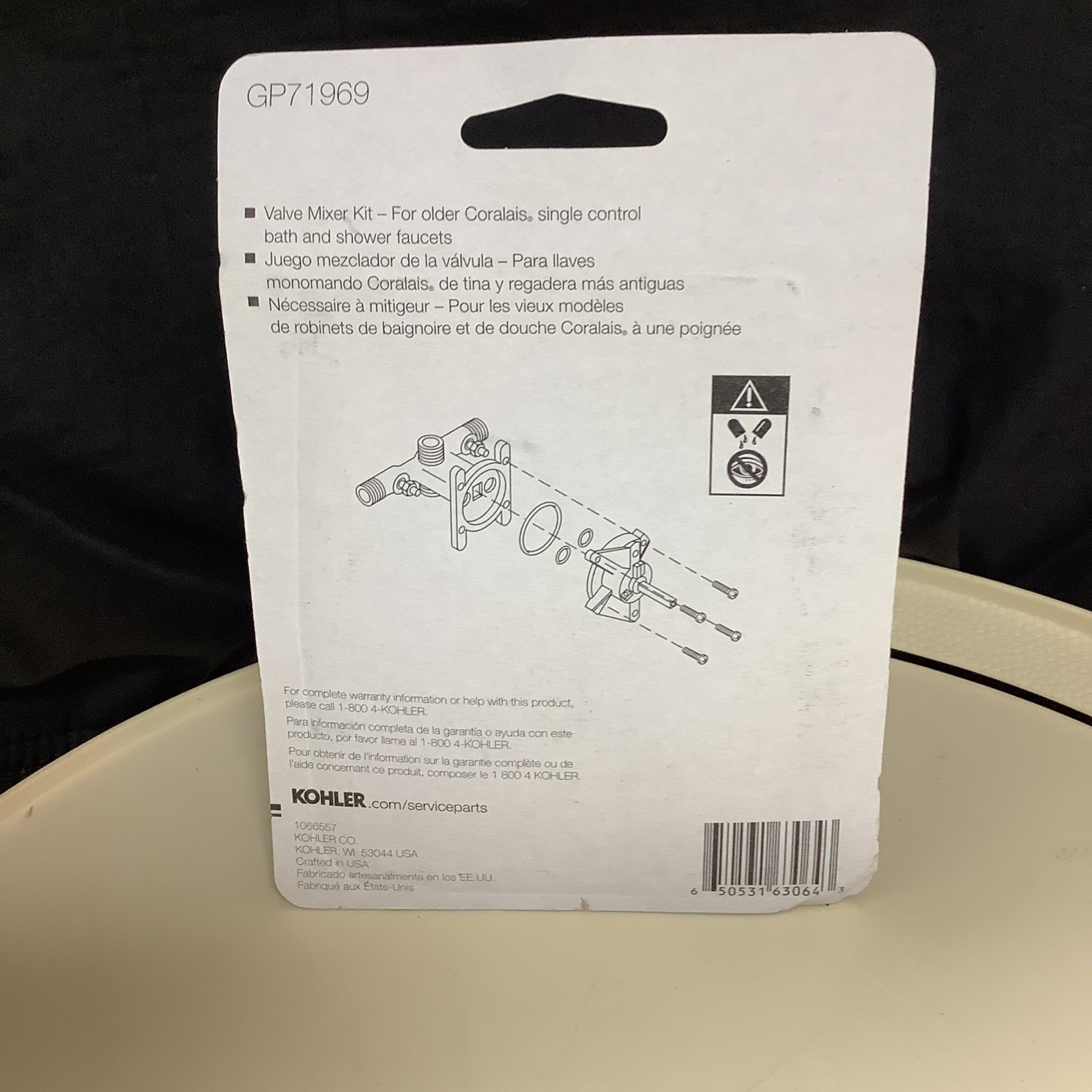 KOHLER GP71969 Valve Mixer Kit for Older Coralais Single Control Bath & Shower