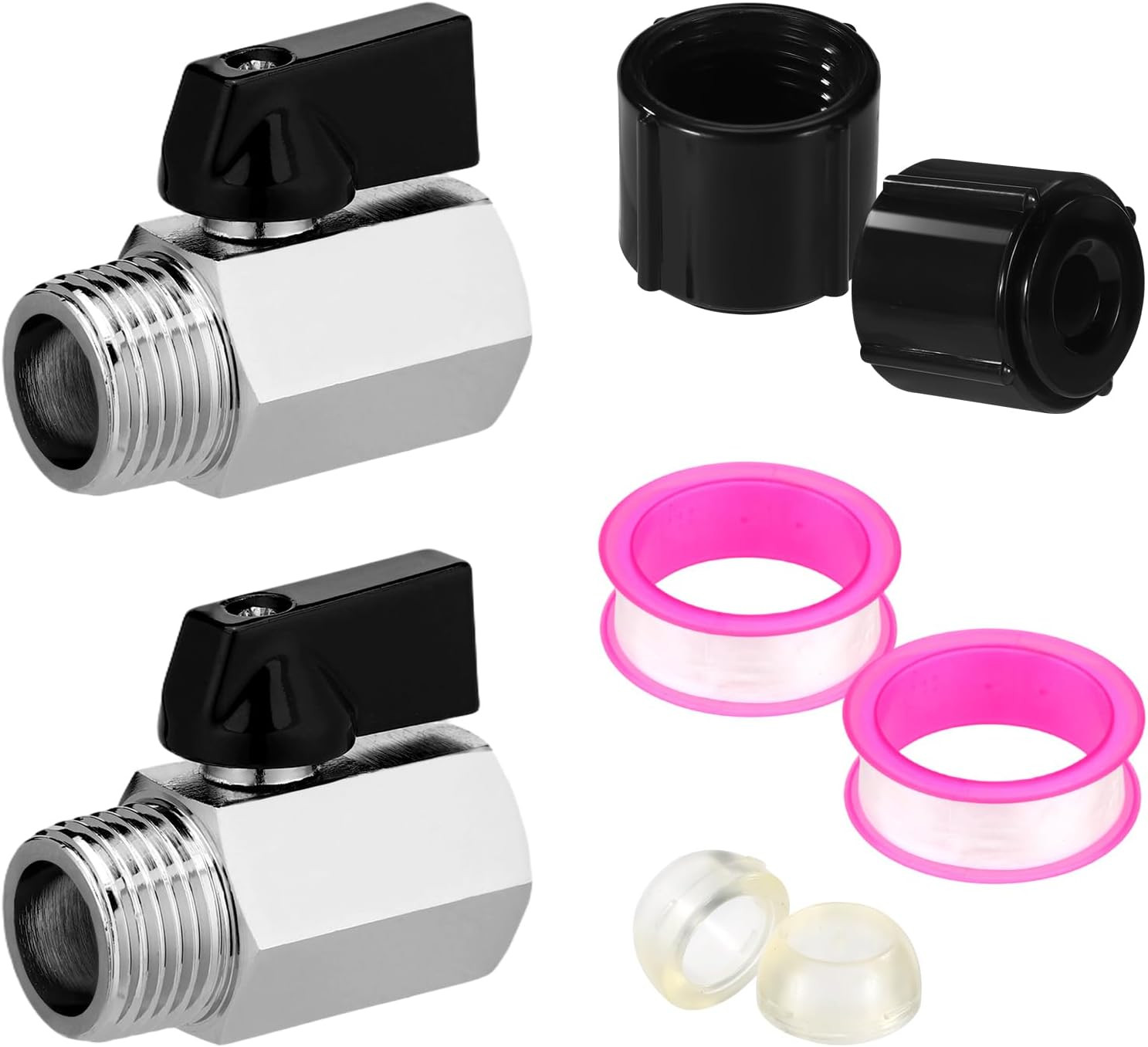 2 Sets Low Point Drain Plugs and Caps for 1/2 Inch Hot & Cold Water Lines, Low P