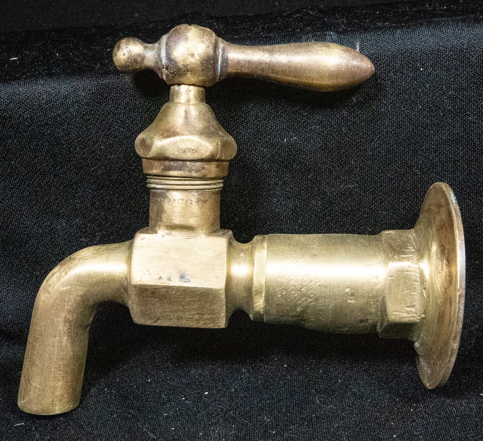 SOLID BRASS WATER FAUCET SPIGOT INDOOR OUTDOOR VINTAGE