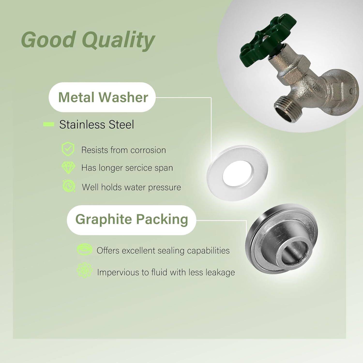 For Prier C-134/135/144 Wall Hydrant Stem Packing Replacement Kit C-134KT-803