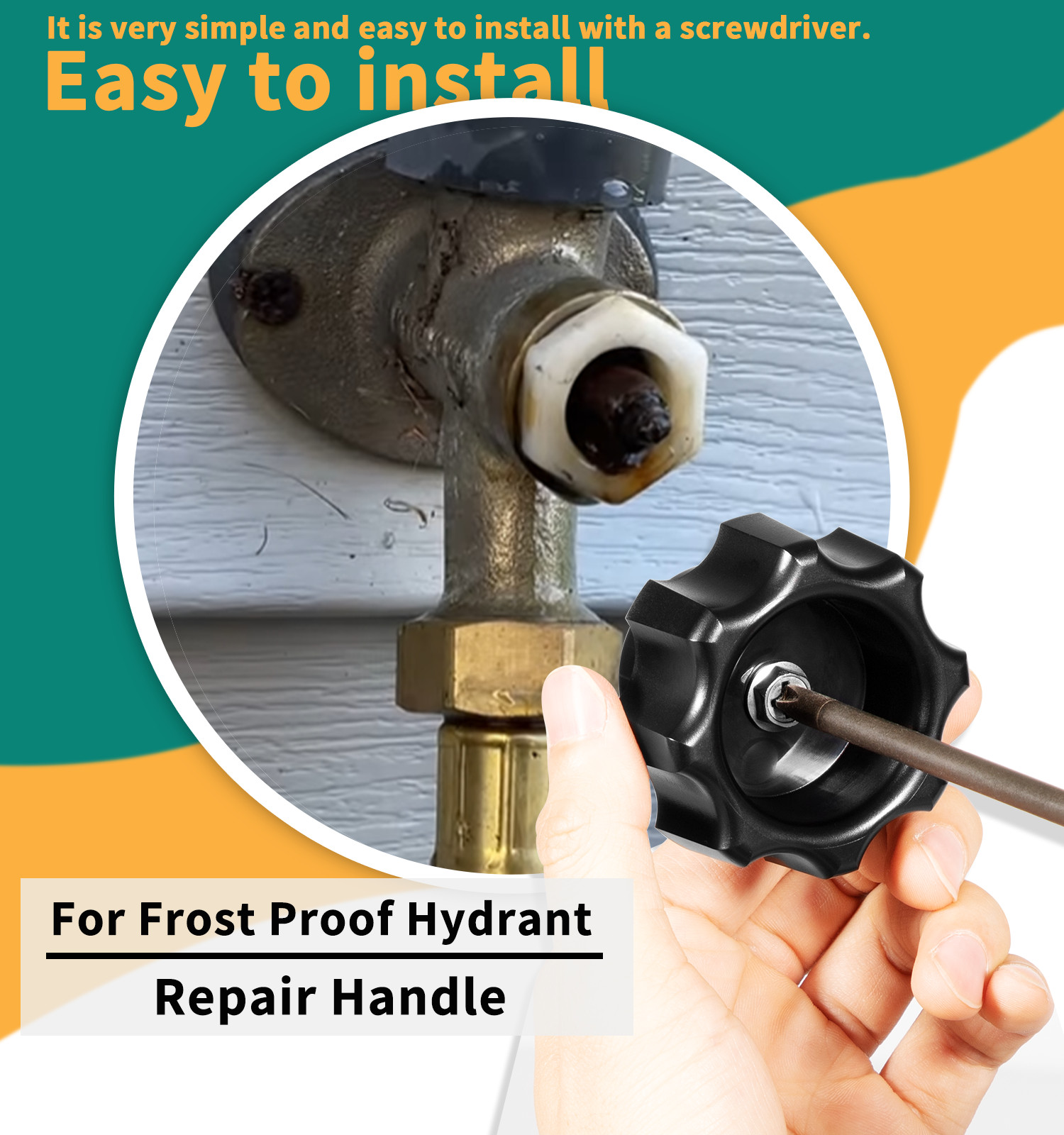 2 Pcs 630-7965 Wall Hydrant Handle Kit For Prier Mansfield 300 400 500 Faucets