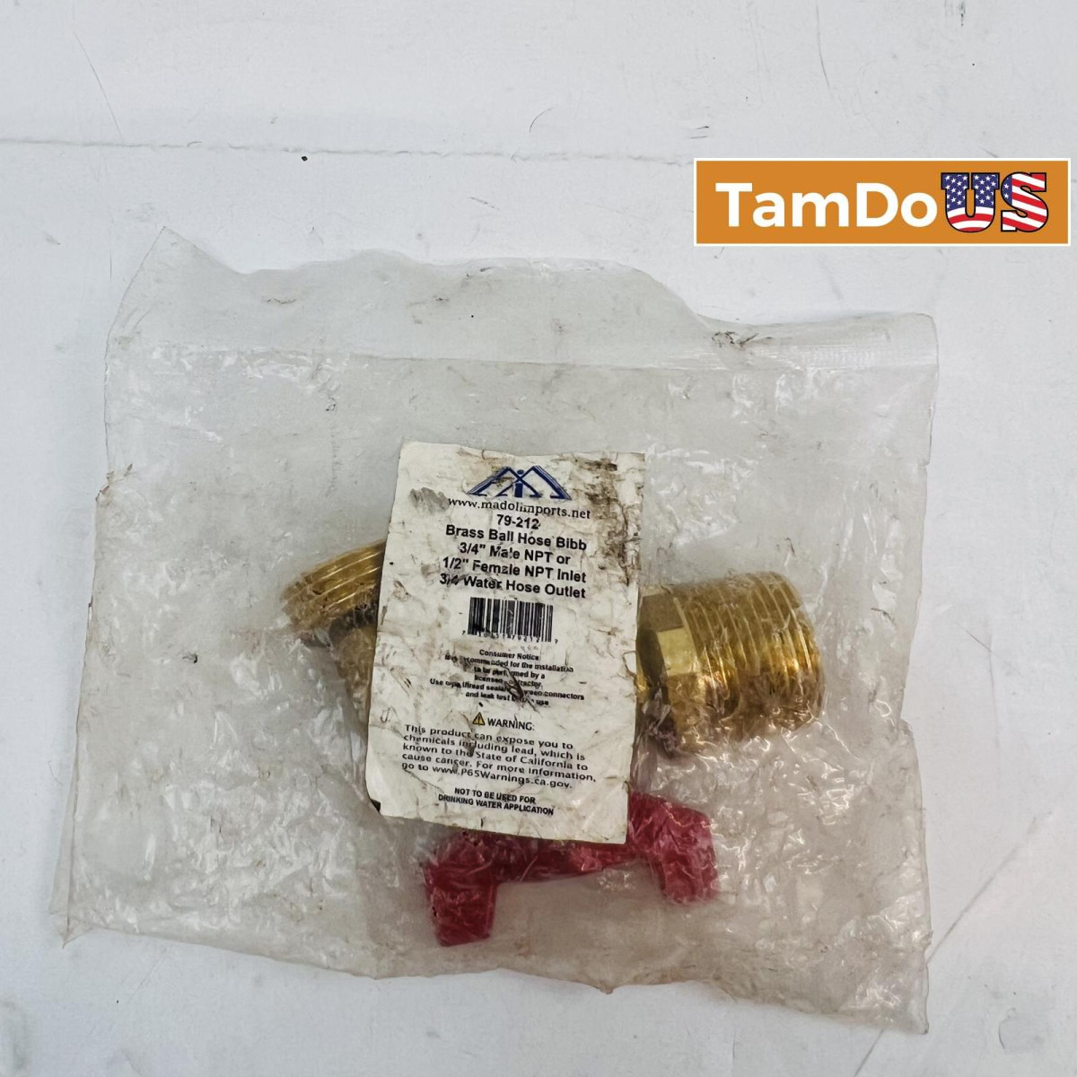 Brass Ball Hose Bibb Valve, 3/4″ Male NPT or 1/2″ Female NPT Inlet