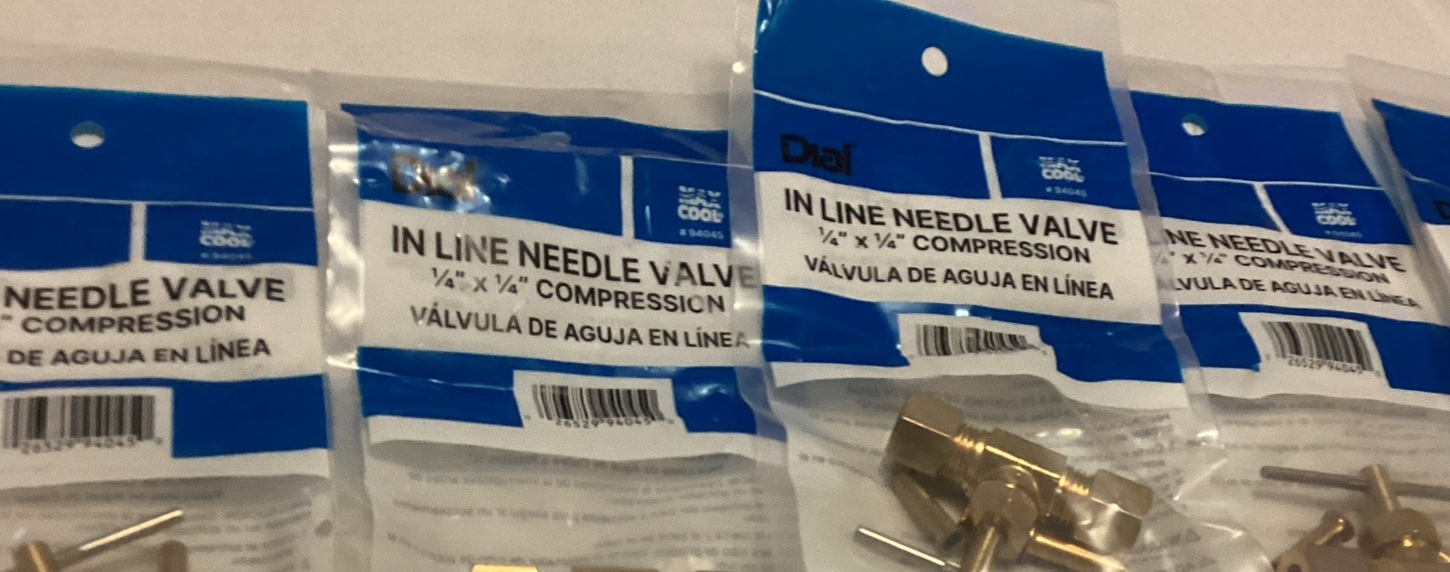 Lot Of 5 Dial Evaporative Cooler 1/4” X 1/4” Compression In Line Needle Valve