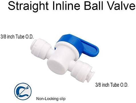 Inline Shut Off Ball Valve 3/8 inch OD Tubing&Hose&Pipe Use Plastic Quick Connec