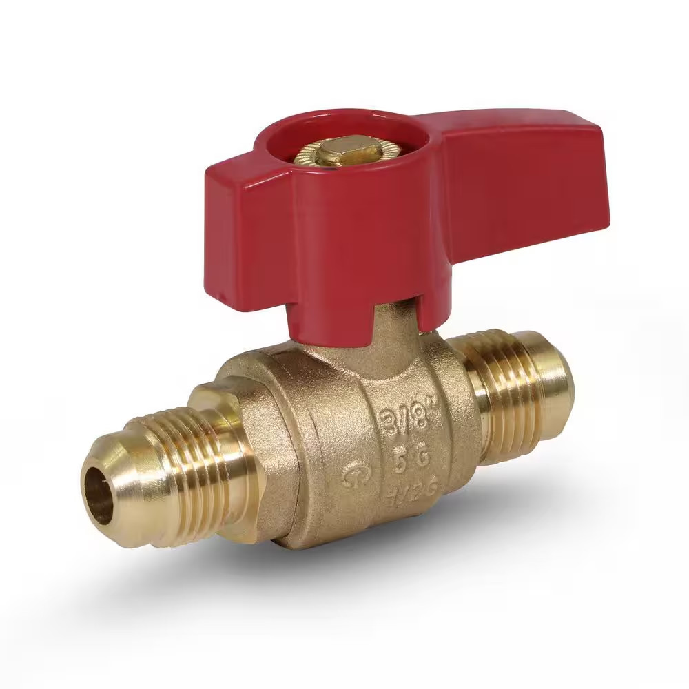 3/8 In. Flare X 3/8 In. Flare Brass Gas Ball Valve