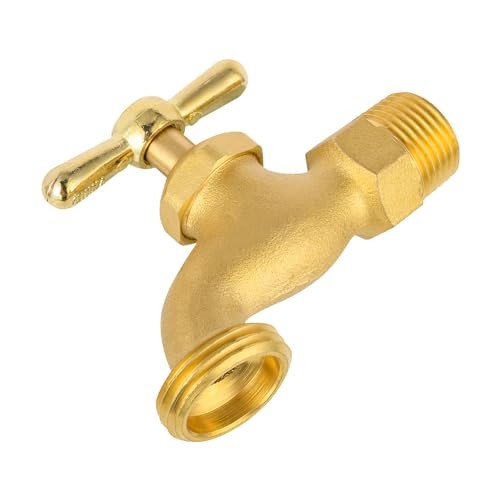 () Outdoor Garden Hose Faucet/Valve 1/2″ Male NPT Inlet ×3/4″ Male Pack of 2