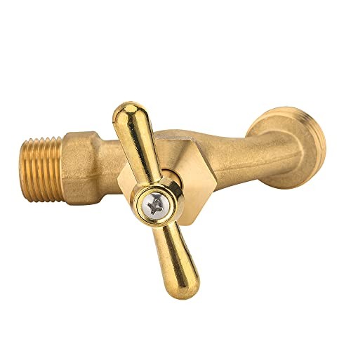 () Outdoor Garden Hose Faucet/Valve 1/2″ Male NPT Inlet ×3/4″ Male Pack of 2