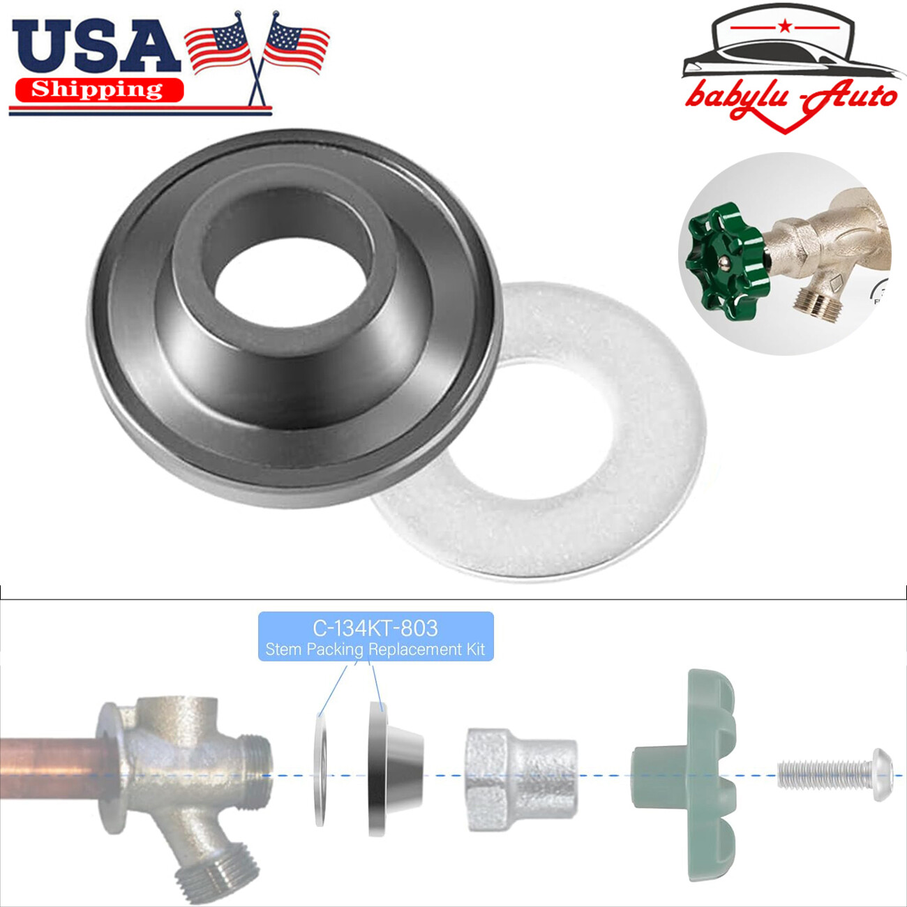 C-134KT-803 Stem Packing Kit Replace for Prier C-134/135/144/154/434/P-164