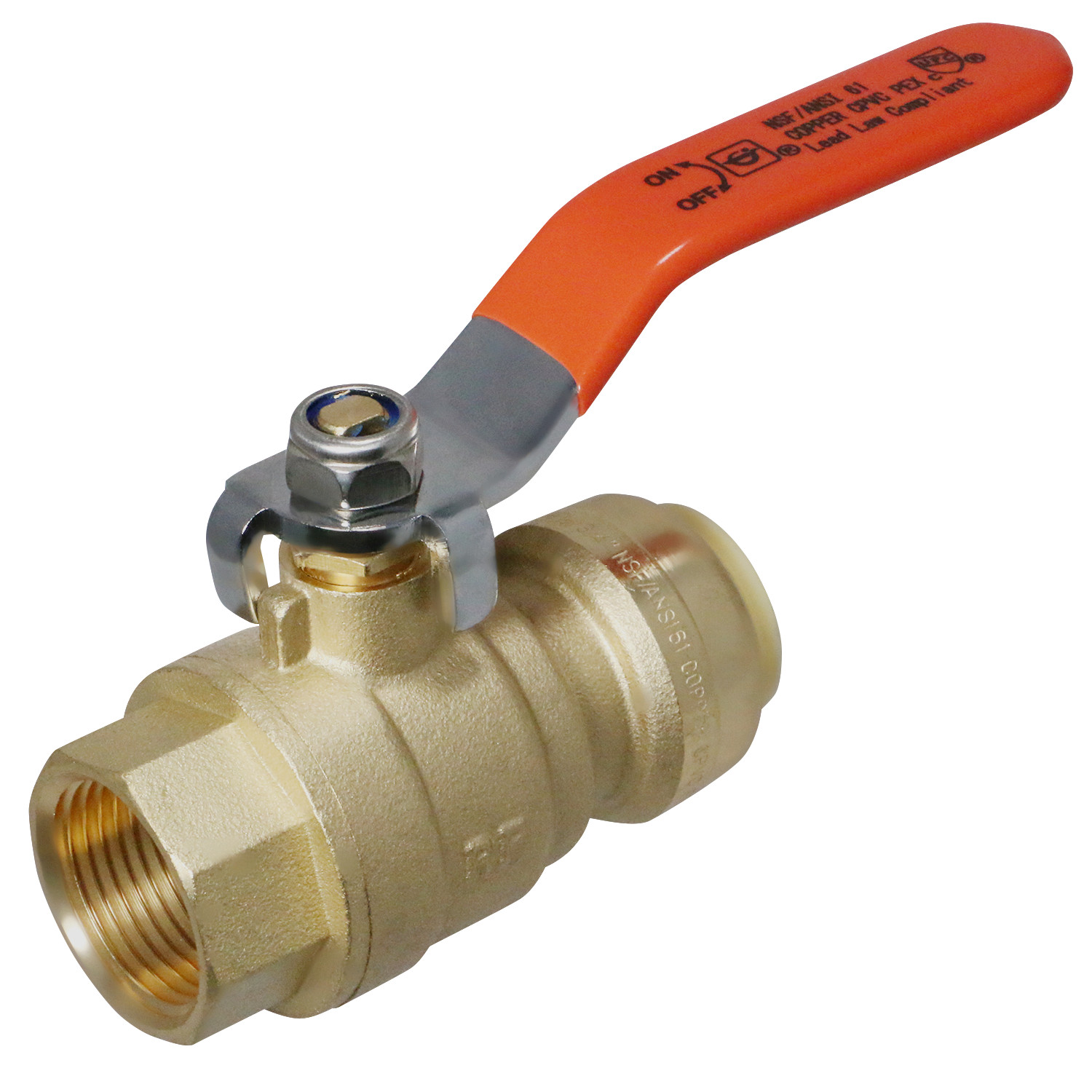 XFITTING 1 Pack 3/4″ Push Fit Female Ball Valve, Push to Connect FNPT Ball Valve