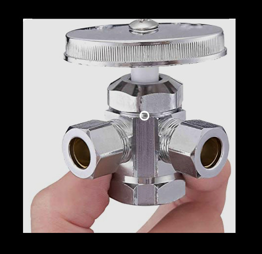 3 – LDR Water Supply 5375514 Angle Valve Dual Outlet 1/2″ F.I.P 3/8″ x 1/4″ Comp