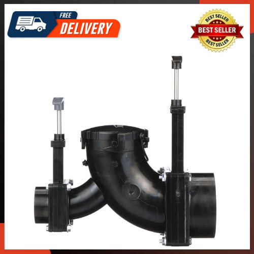 Ell Double Rotating Valve Mess-Free Waste Valve for Rv’S Campers Trailers 3″