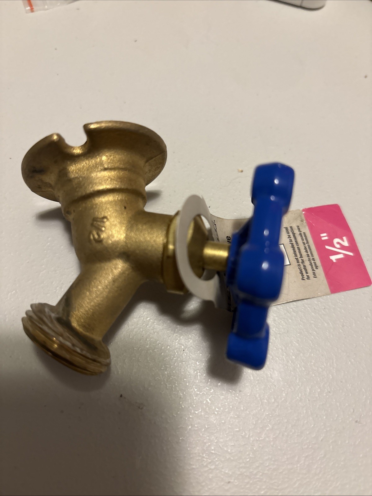 1/2 in.x 3/4 in FIP x MHT Brass Flanged Threaded Sillcock Valve