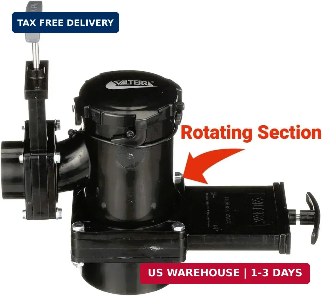 San Tee Double Rotating Valve, Mess-Free Waste Valve for RV’s, Campers