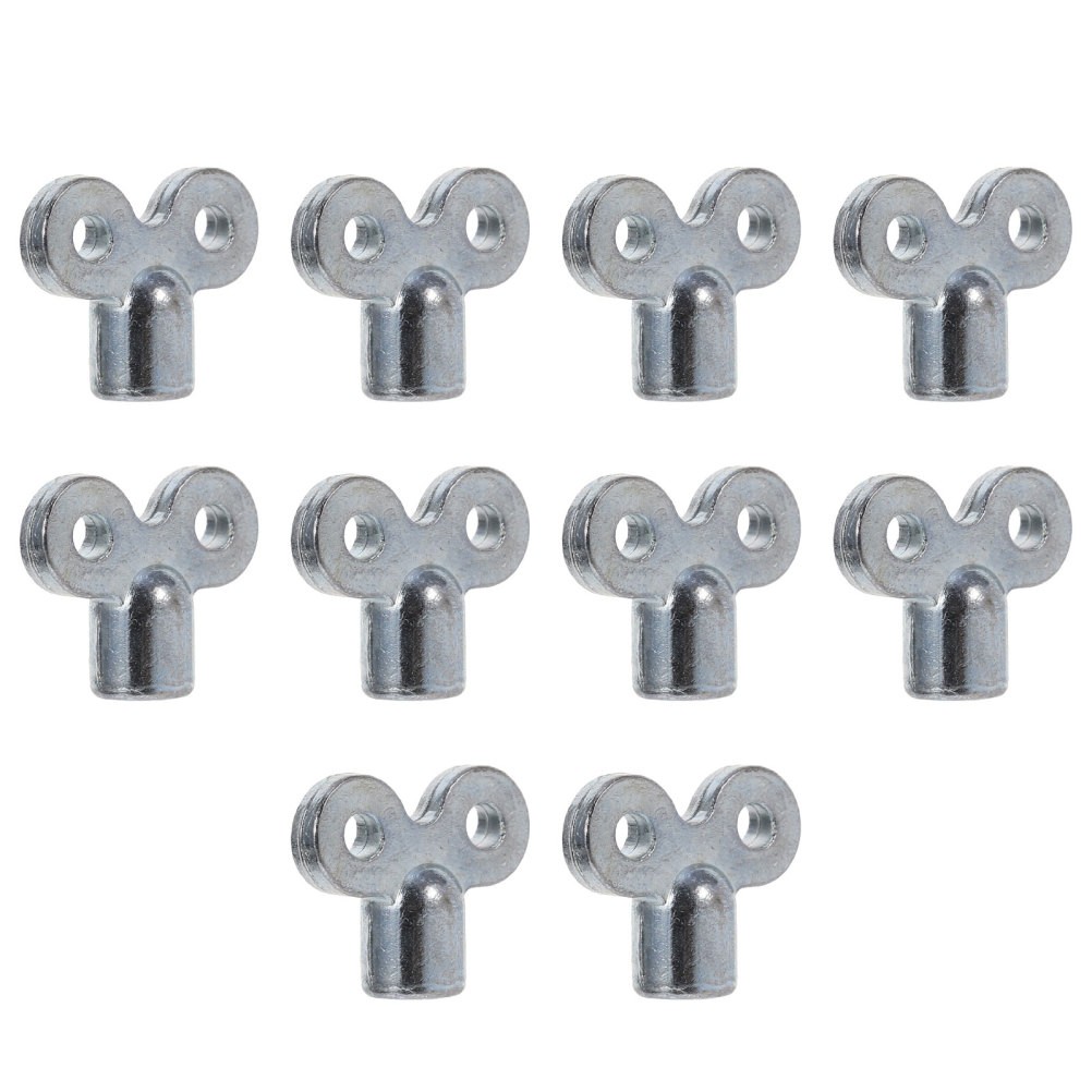 10Pcs Handy Zinc Alloy Radiator Bleed Keys Silver for Home Venting Use
