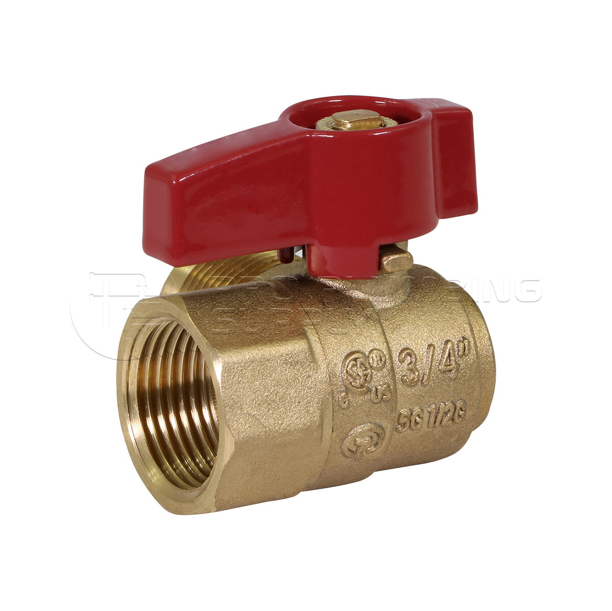 5/8 in x 3/4 in Flare Angle Gas Ball Brass Valve FIP Connections Natural Gas