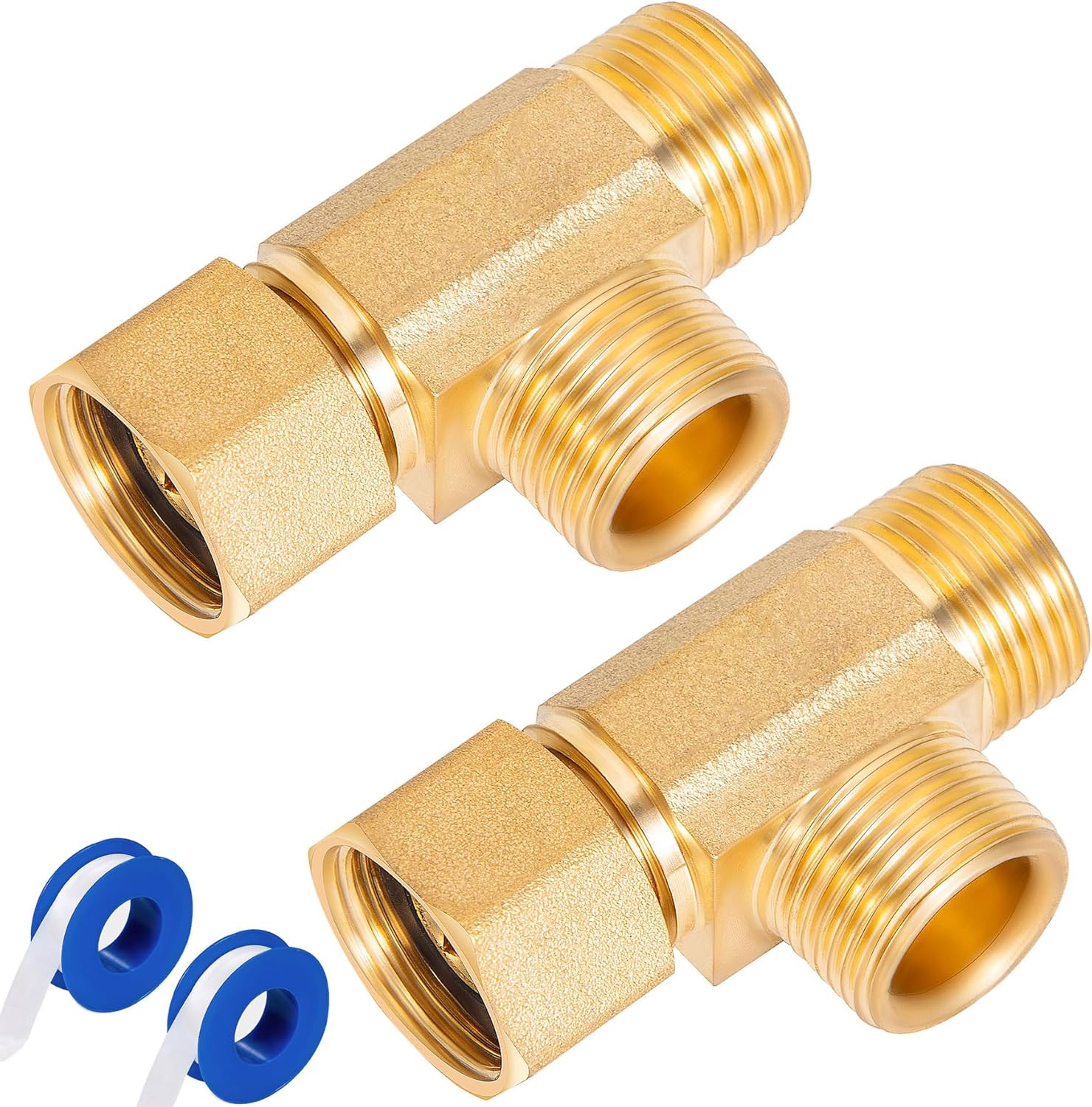 Lead-Free Brass Angle Stop Add-A-Tee Valve,3/8-Inch Compression Inlet X 3/8-Inch