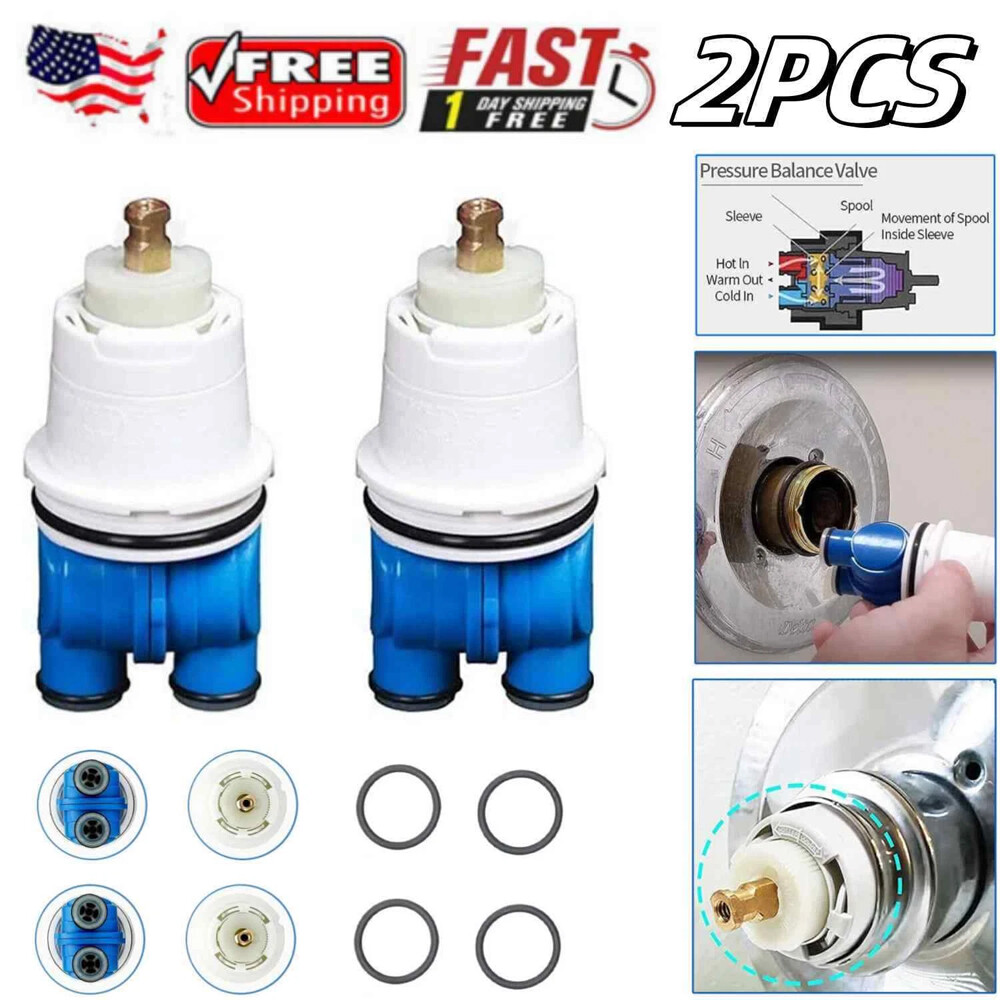 2x RP19804 Shower Cartridge Assembly Replacement For Delta 1300/1400 Series tub