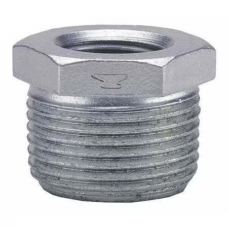 Zoro Select 0819906850 1″ Mnpt X 1/4″ Fnpt Galvanized Hex Bushing, 0819906850