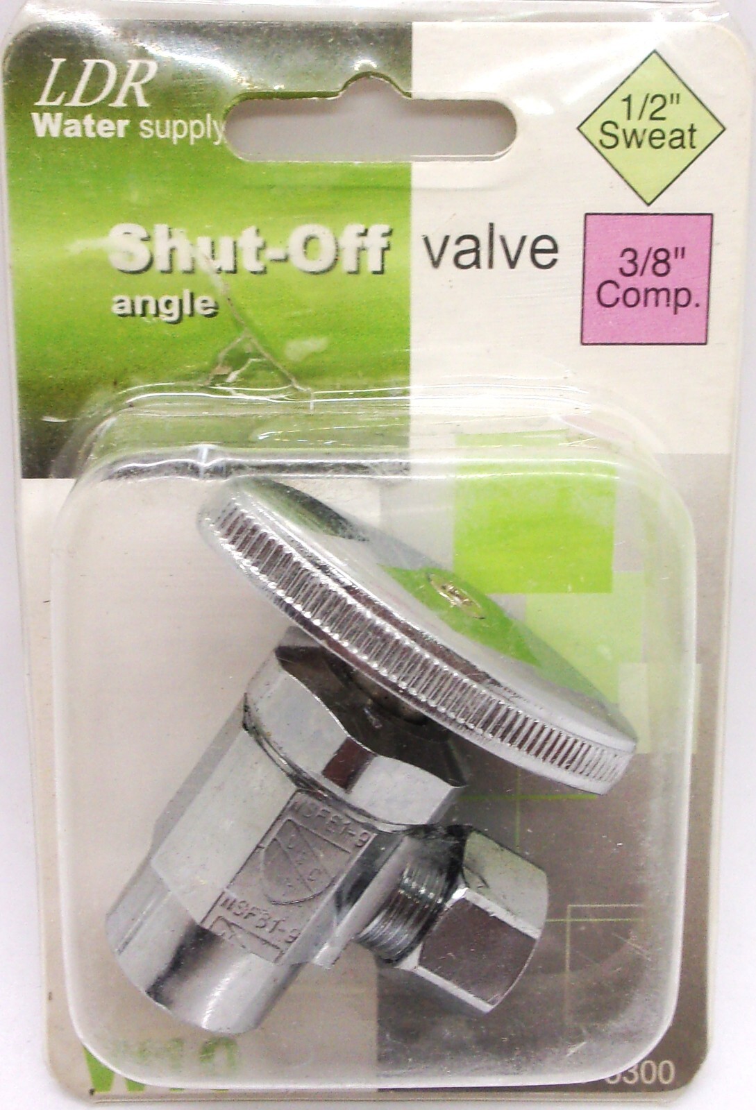 LDR Water Supply Angle Shut-Off Valve, 1/2″ Sweat to 3/8″ Comp, #507 5300