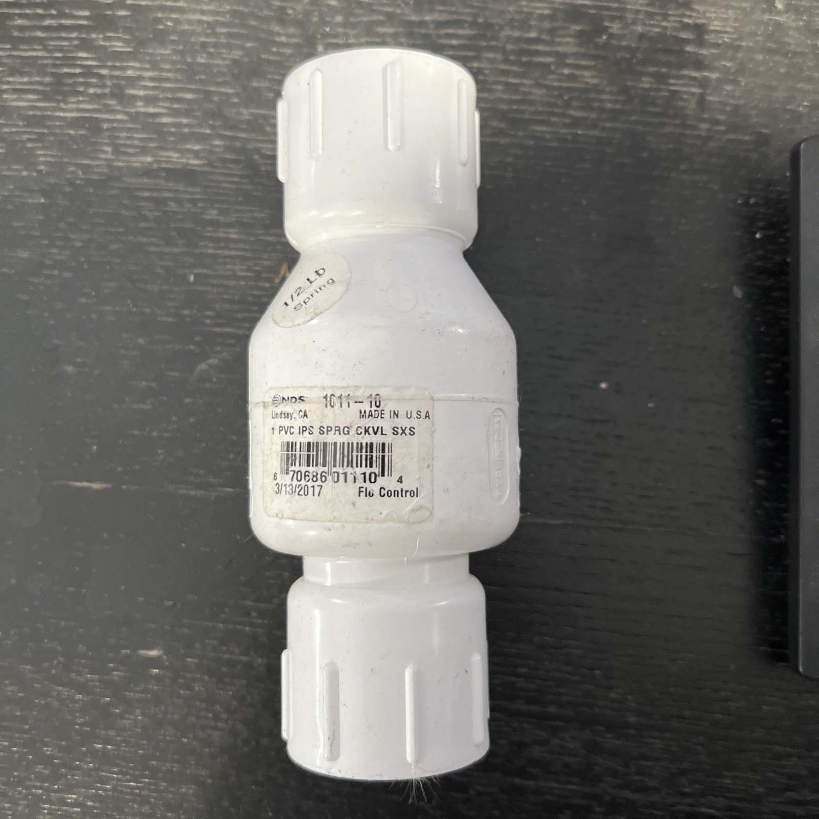 NDS 1011-10 Slip Joint High-Impact PVC Check Valve 200 psi 1 in.