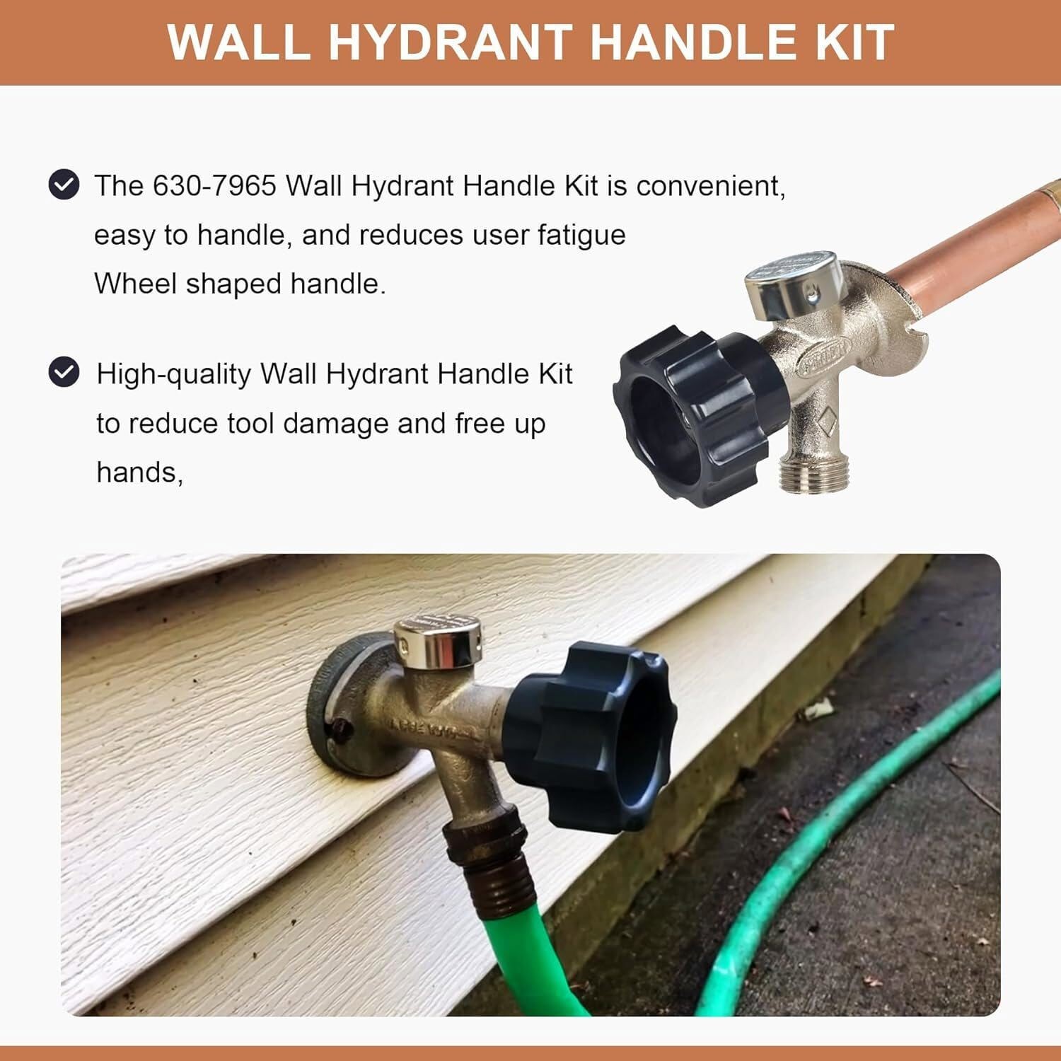 2 Pcs 630-7965 Wall Hydrant Handle Kit For Prier Mansfield 300 400 500 Faucets