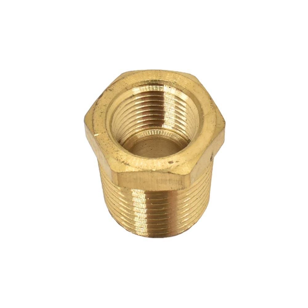 1/2″ NPT Male x 3/8″ NPT Female Brass Hex Bushing – FB806