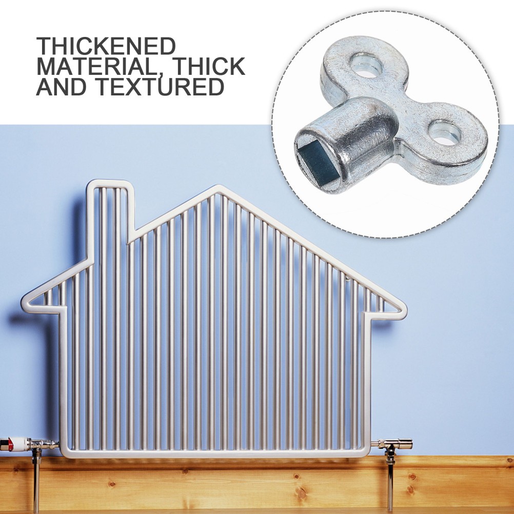 10Pcs Silver Radiator Wrench Set Zinc Alloy Durable Plumbing Bleed Keys