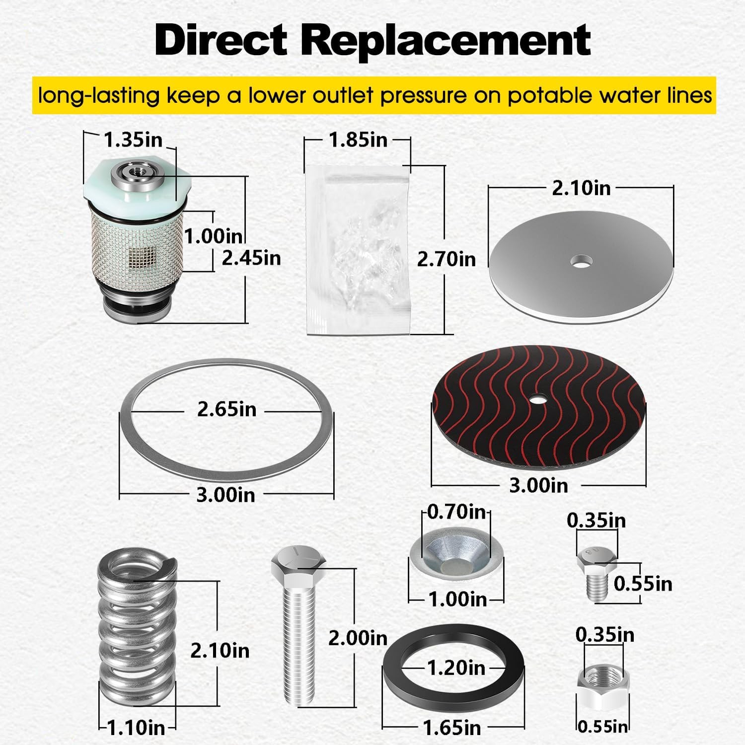 RK1-70XL Repair Kit for Zurn Wilkins 1 inch 70 70XL 70DU Pressure Reducing Valve