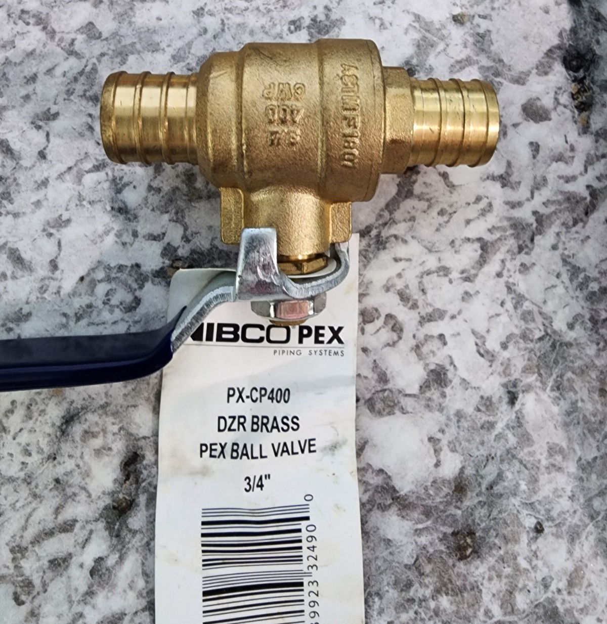 NIBCO PEX PX-CP400 DZR BRASS Pex Ball Valve 3/4 inch Barb x Barb BRAND NEW!
