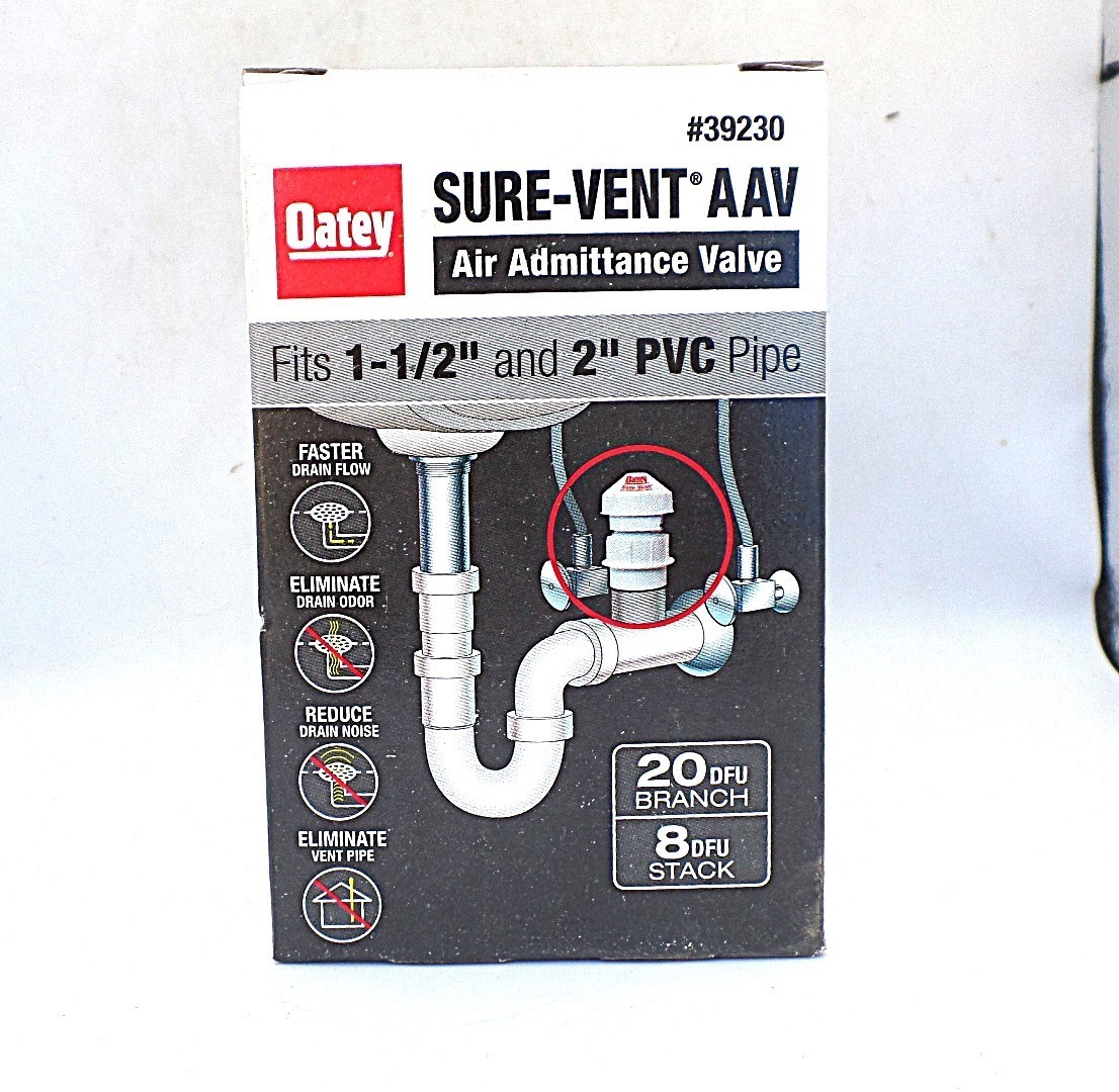 OATEY 39230 SURE-VENT 1-1/2″ PVC AIR ADMITTANCE VALVE APPROVED TO HNDLE UP TO 2″