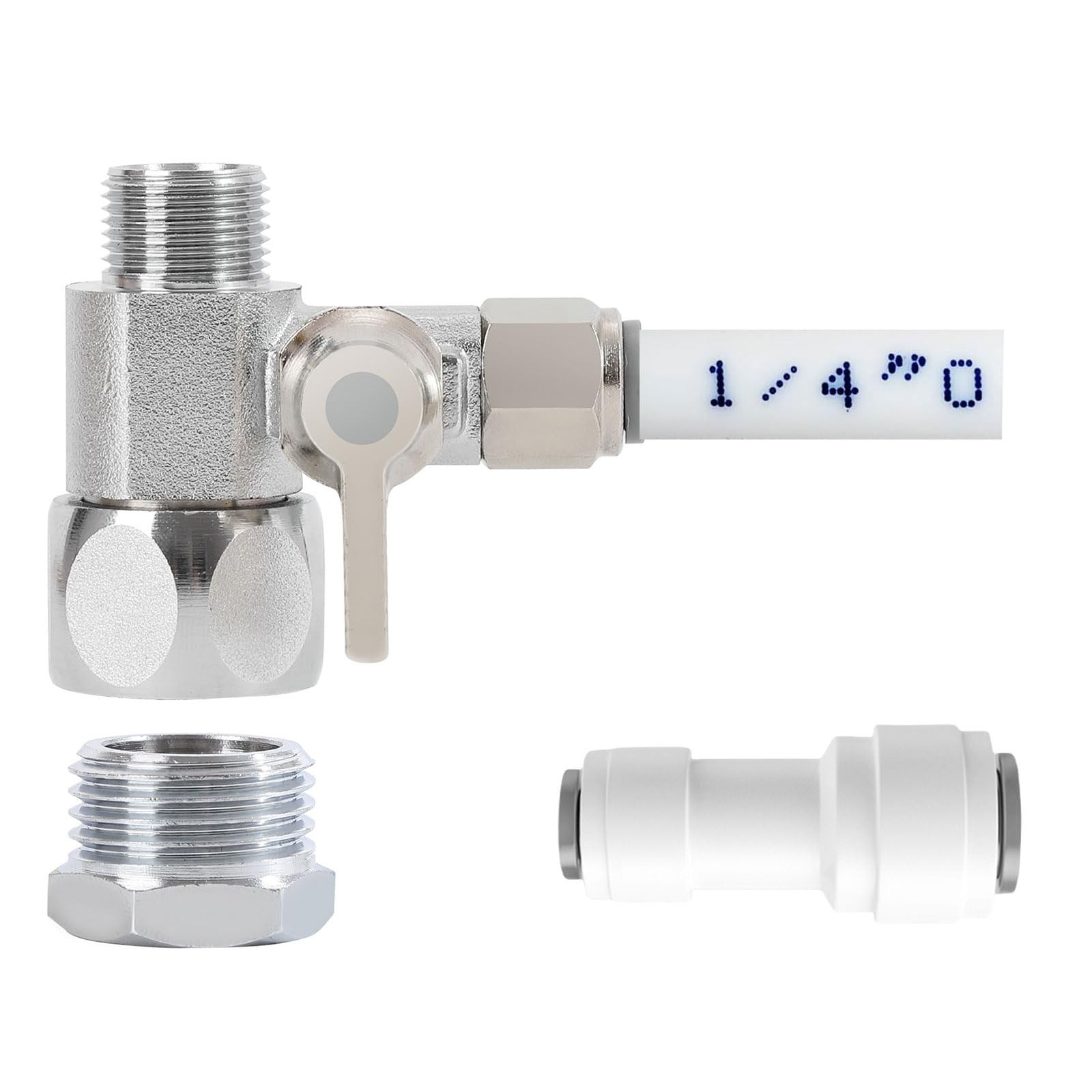 Feed Water Adapter Water Line Splitter,Brass Water Supply Valve,Faucet Valves…