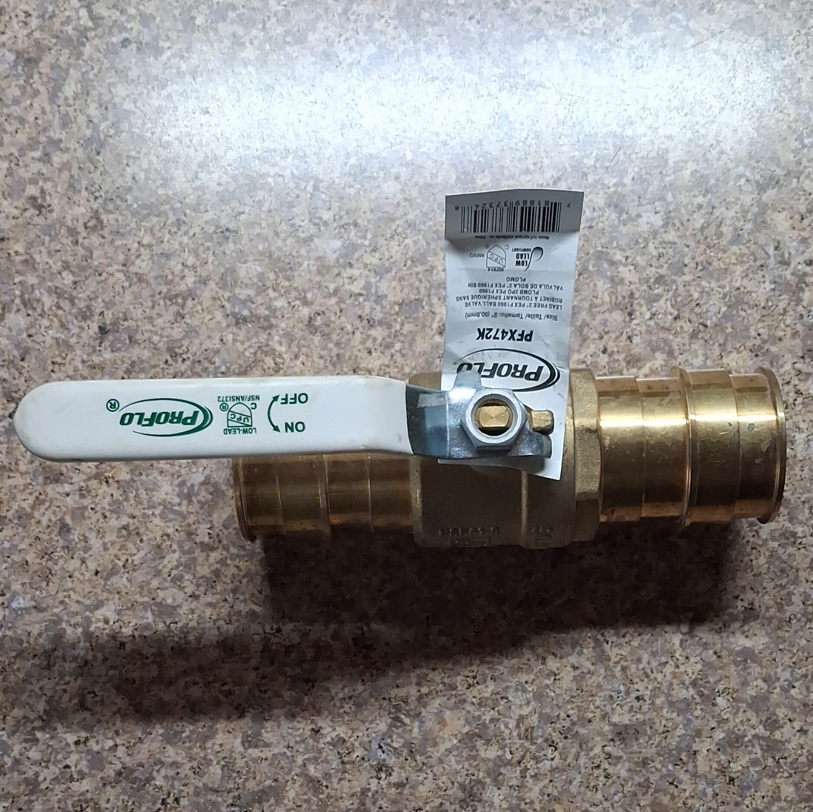 PROFLO Brass Straight Ball Valve w/ Lever Handle Plumbing, PFX472K