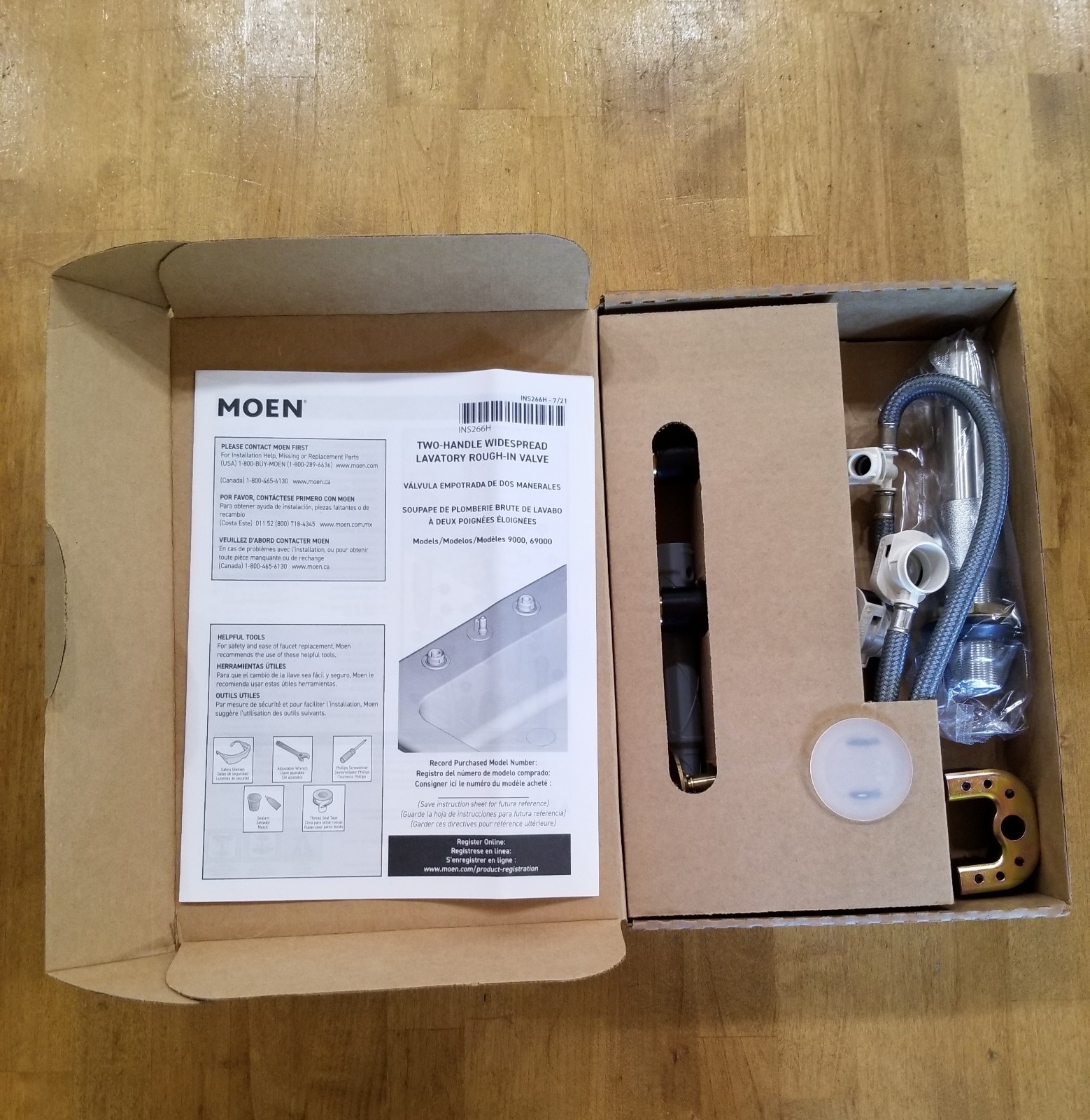 Moen 9000 M-PACT 1/2″ IPS Widespread Faucet Rough-In Valve w/ Drain Assembly