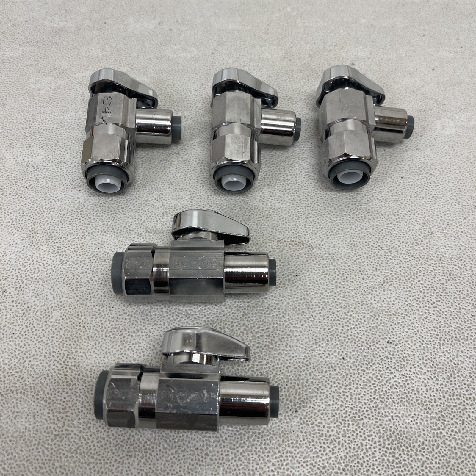 (5x) BrassCraft Straight & Angle Stop Valves 1/2” x 1/4” Push-to-Connect *NEW*