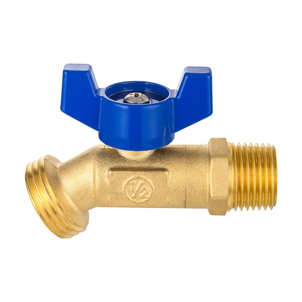 5 PCS EFIELD 1/4Turn Spigot ,Outdoor Brass Valve 1/2″ Male NPT Inlet x3/4″ MHT