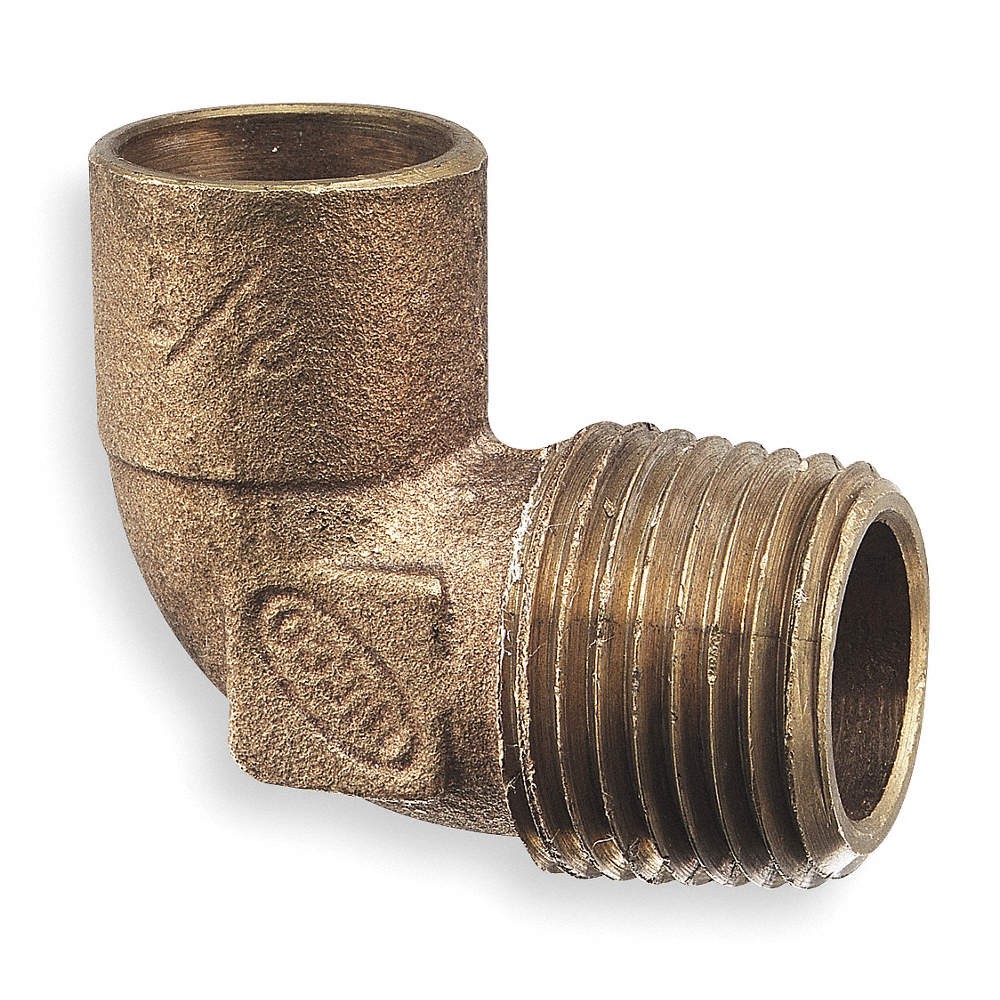 NIBCO 7074LF-12 Elbow,90 Deg,LL Cast Bronze,1/2″,CxMNPT 5GEV6