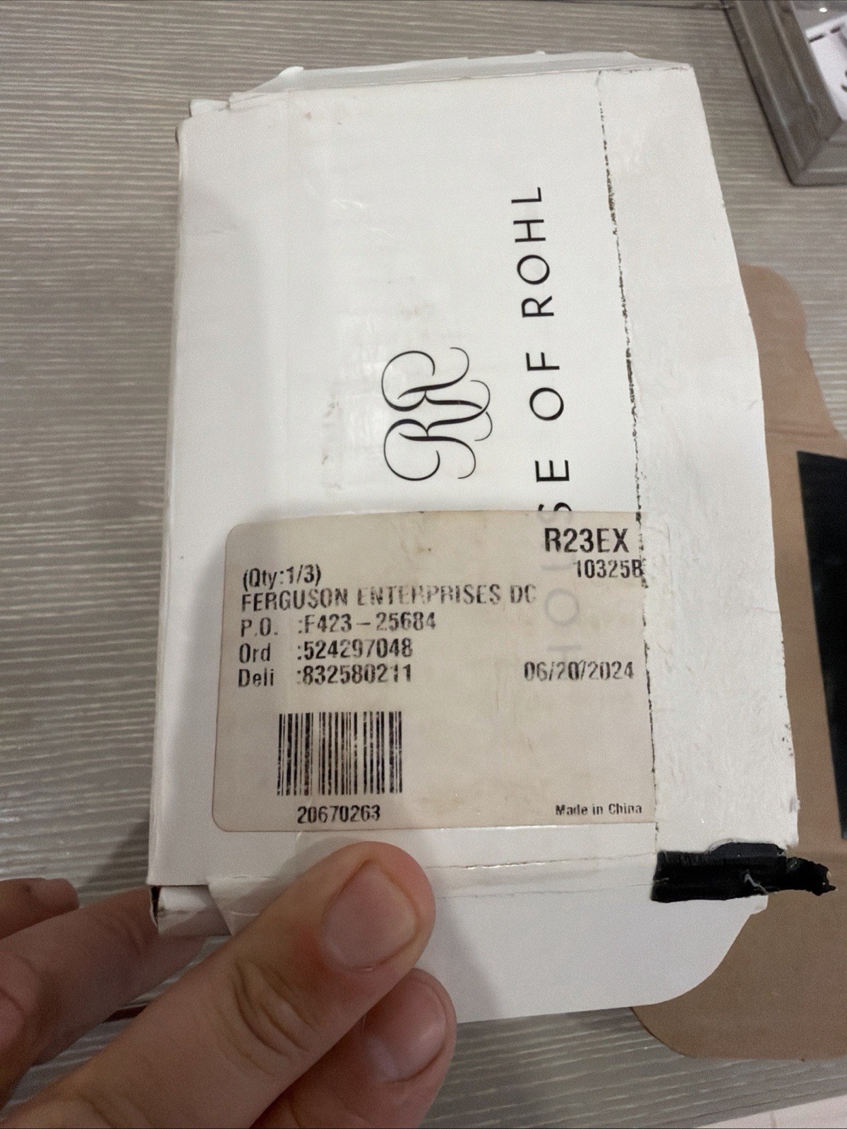 House of Rohl R23EX 3 Way Thermostatic Rough-in Valve with PEX Connection New
