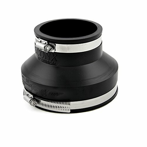 Single Rubber Flex Coupling (3×6″- Black)
