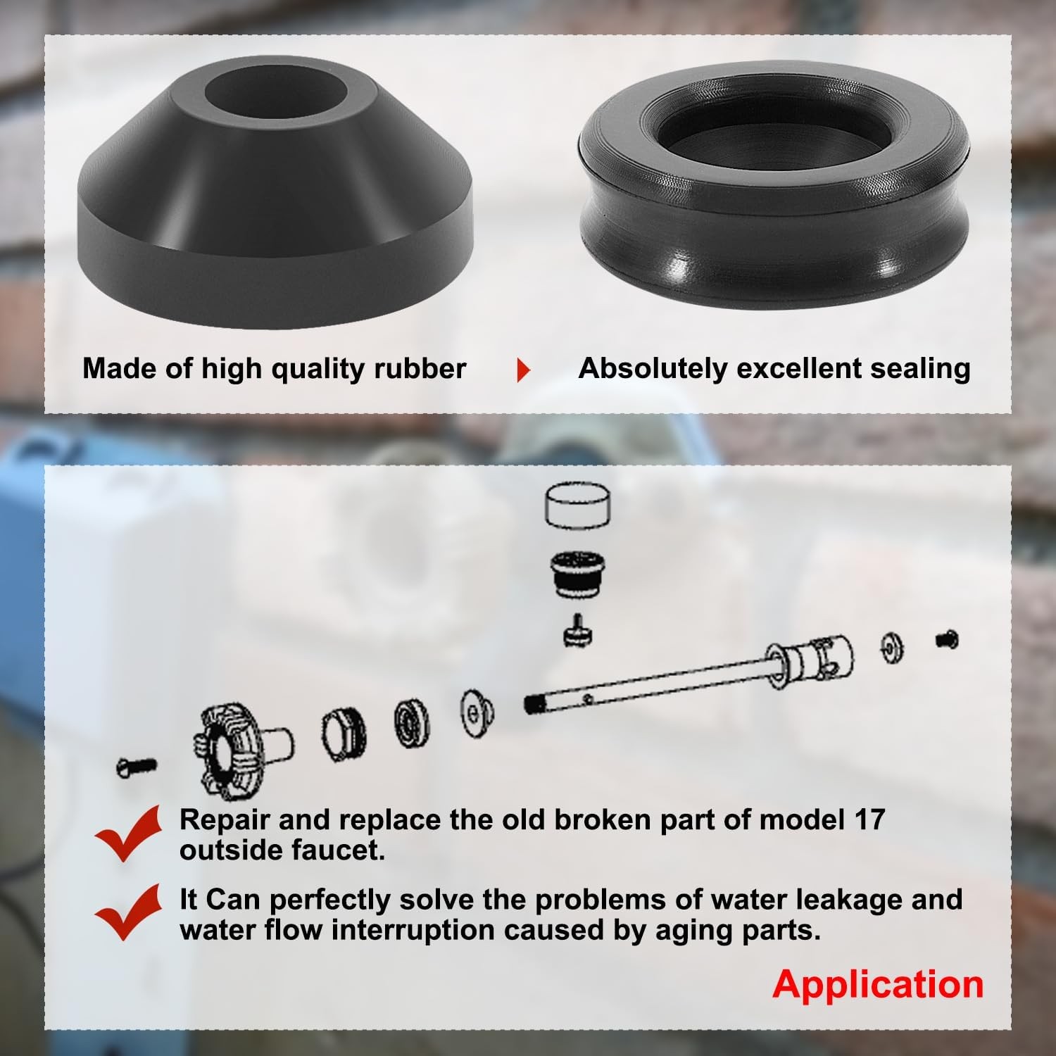 RK-17MH Repair Kit Metal Handle Repair Kit, for Woodford Model 17 Outdoor Faucet