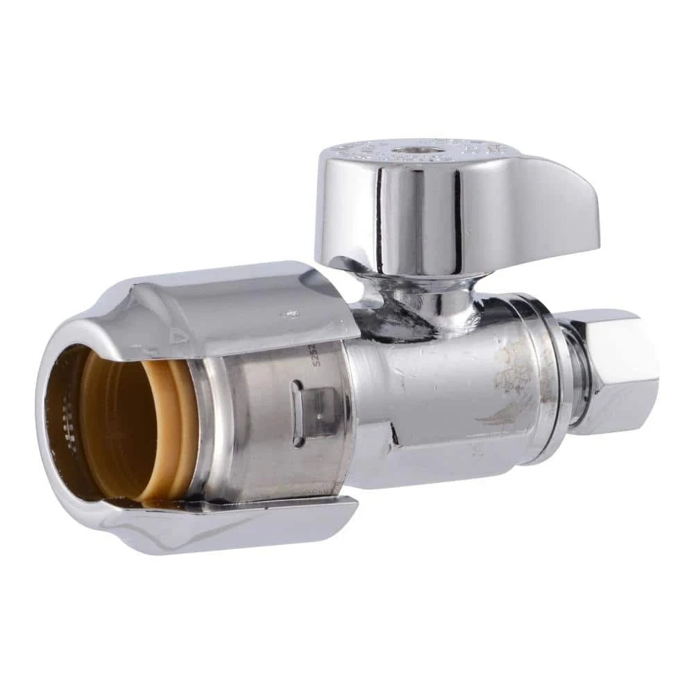 SharkBite Max 1/2 in. x 1/4 in. O.D. Straight Stop 1/4 Turn Valve Free Shipping