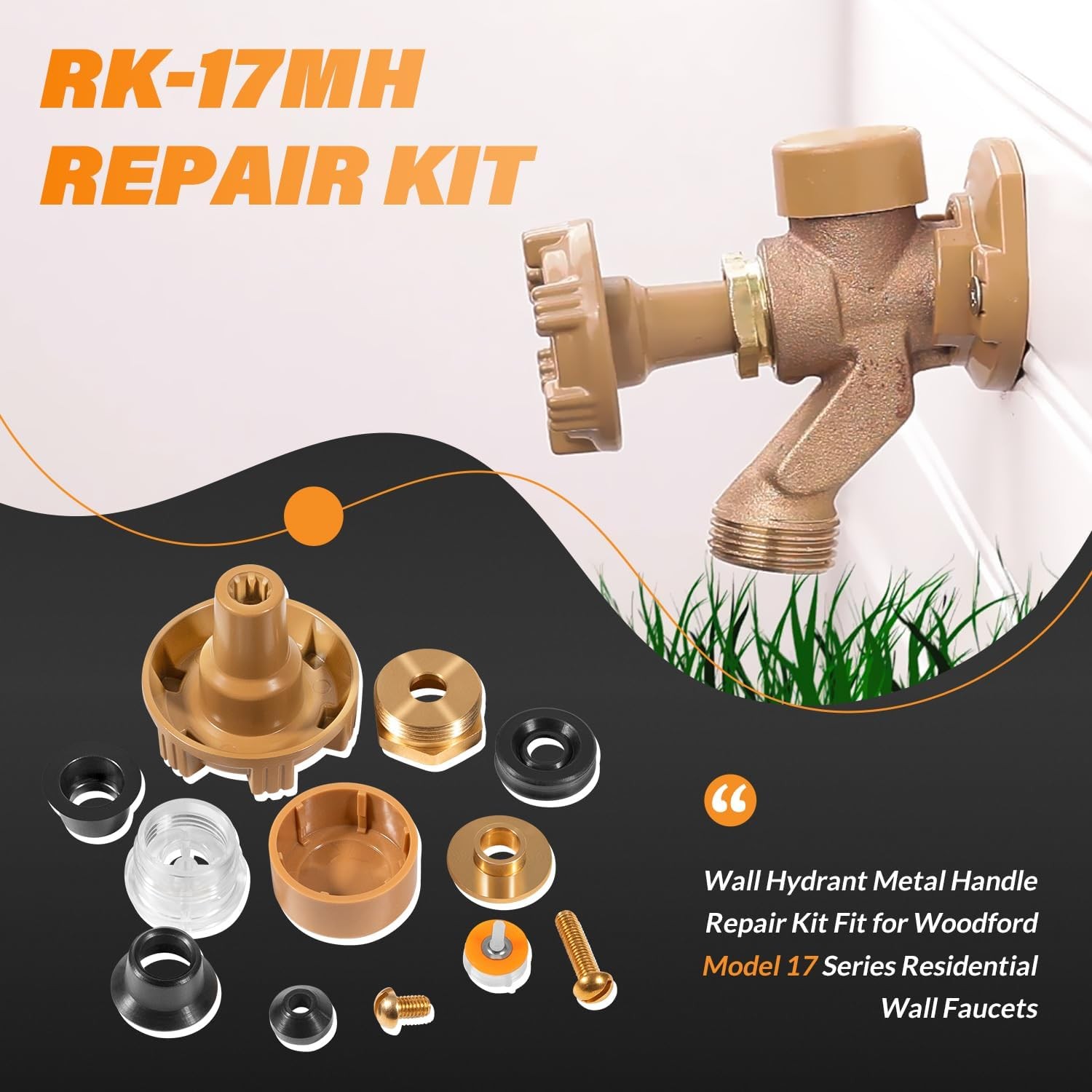 RK-17MH Repair Kit Metal Handle for Woodford Model 17 Outdoor Faucets