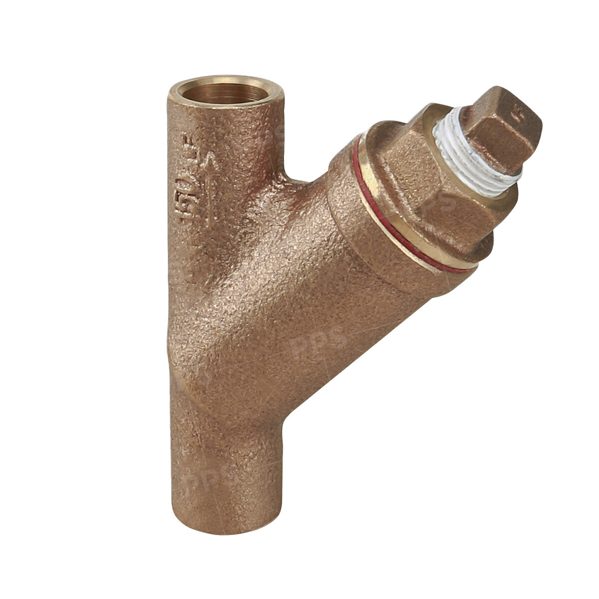 Cast Brass Y Strainer Valve with Plug and Mesh Screen – Sweat Connects