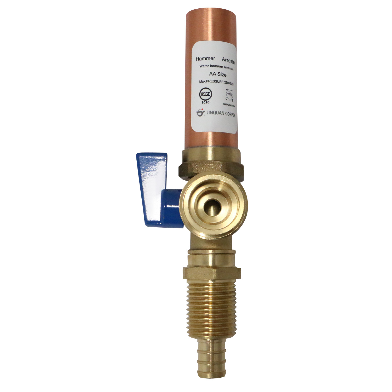 10 Pc XFITTING Water Hammer Arrestor Valve, 1/2″ Pex B x 3/4″ MHT, Blue