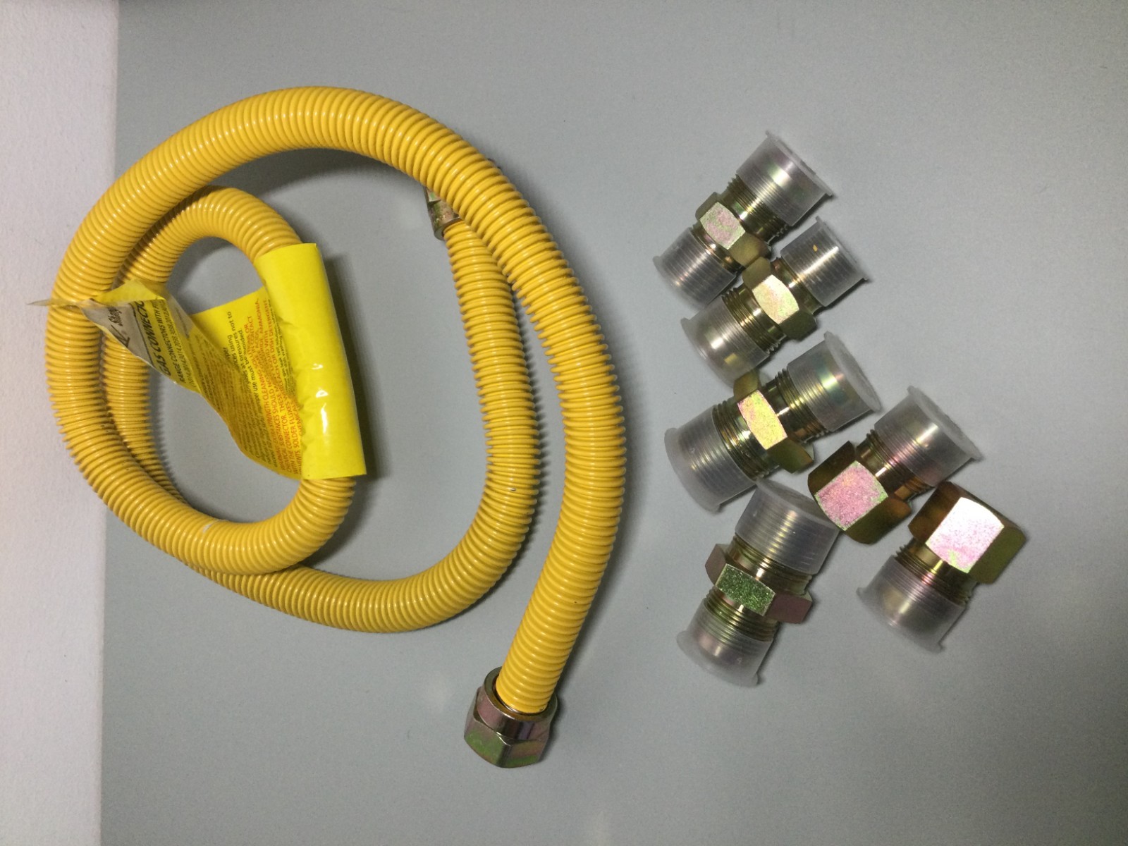48″ Gas Connector kit 5/8 in. O.D. 1/2″ x 1/2″ for Dryer,Stove,Range, w/fitting