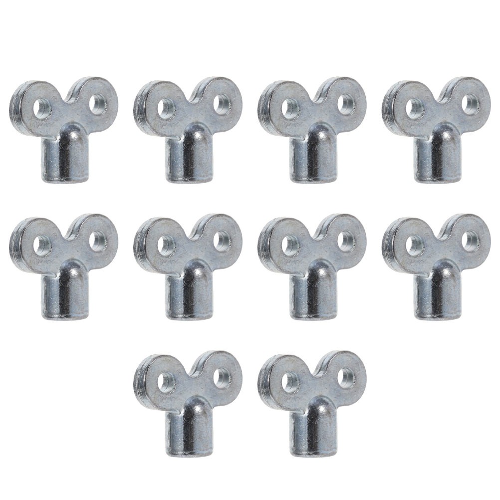 10Pcs Silver Radiator Wrench Set Zinc Alloy Durable Plumbing Bleed Keys